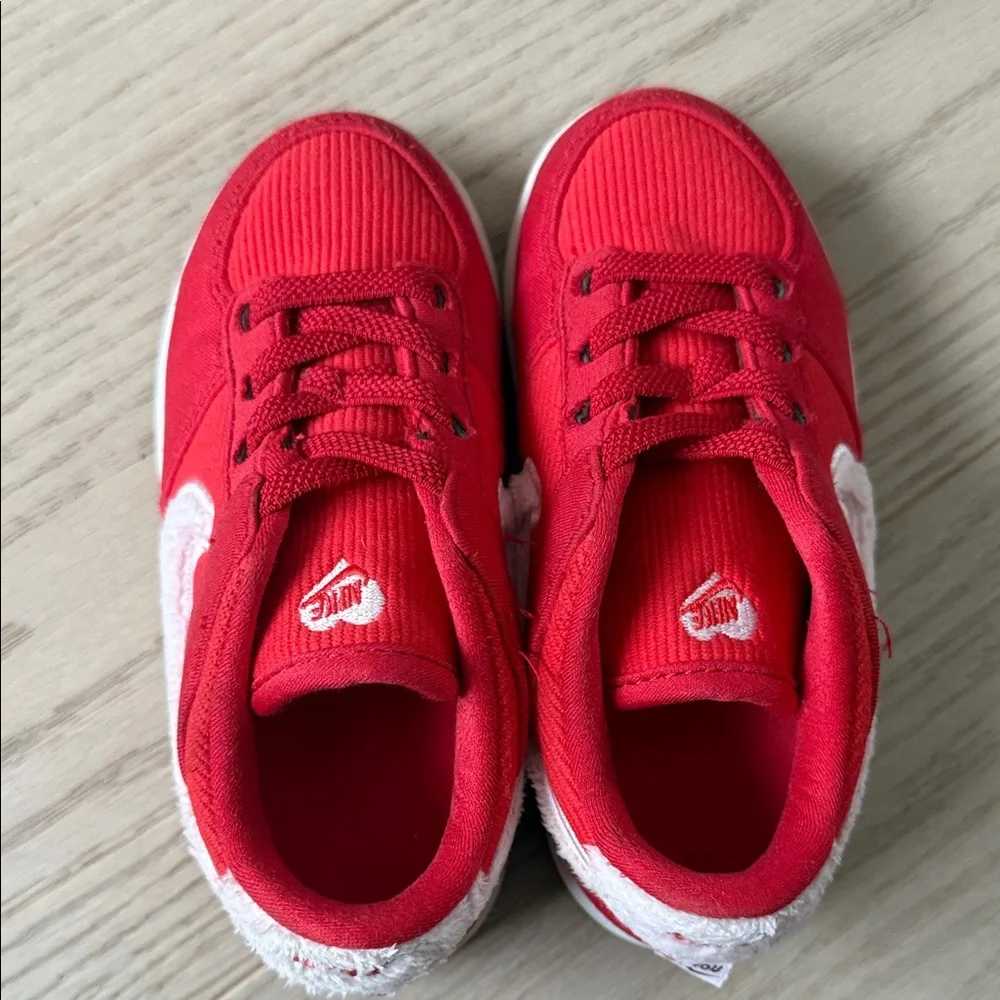Nike Kids Red and White Sneakers